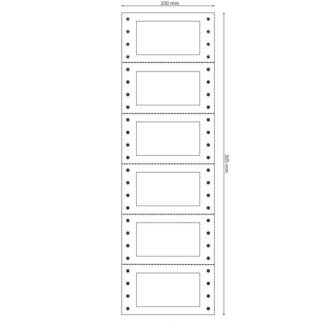 Etichette adesive a modulo continuo TT956 - in carta - corsia singola - permane…