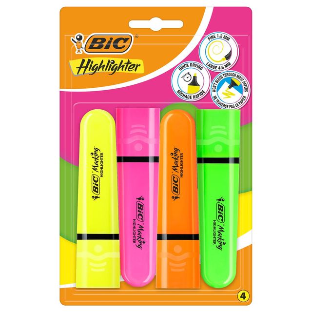 Evidenziatore Flat - punta a scalpello - tratto da 1,2mm-4,6mm - colori assorti…