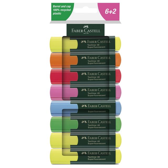 Evidenziatore Textliner 48 - punta a scalpello - colori assortiti - Faber-Caste…