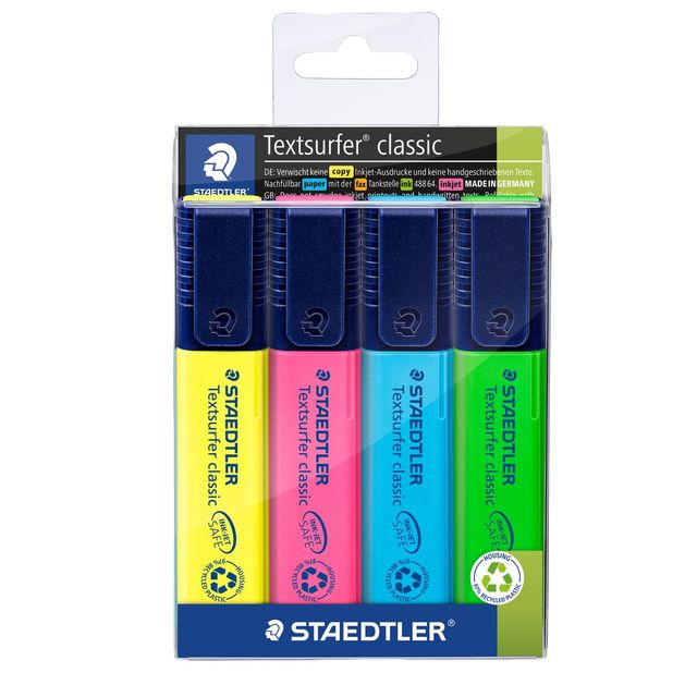 Evidenziatore Textsurfer Classic - punta a scalpello - tratto da 1,0-5,0mm - as…