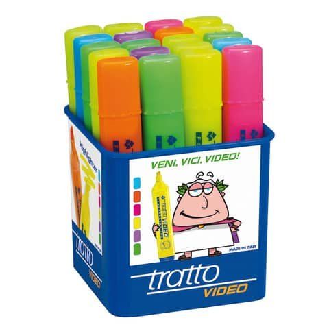 Evidenziatore Tratto Video - punta a scalpello - tratto 1,00 - 5,00 mm - colori…