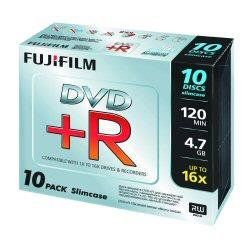 FUJIFILM DVD+R 16X 4 7GB 16X SLIM CONF 10PZ