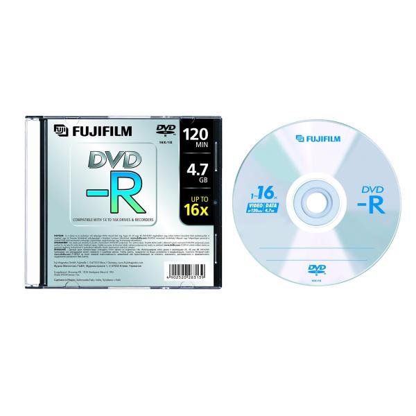 FUJIFILM DVD-R 16X 4 7GB SLIM CONFEZ. 10 PZ