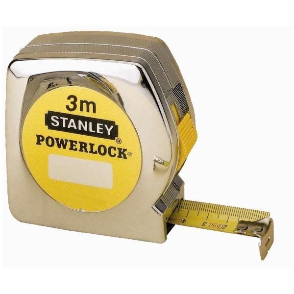 Flessometro PowerLock - 3 m - larghezza nastro 1,27 cm - Stanley