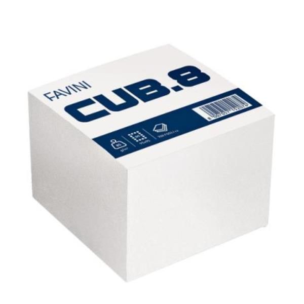 Foglietti Cubo - bianco - 95 x 95mm - 80gr - 700 fogli - Favini