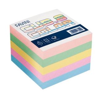 Foglietti Cubo - mix colori soft - 95 x 95mm - 80gr - 750 fogli - Favini