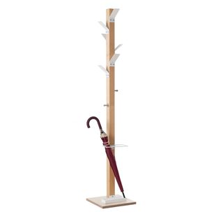 Appendiabiti Easycloth - con portaombrelli - 6 posti - 35 x 35 x 180 cm - legno…