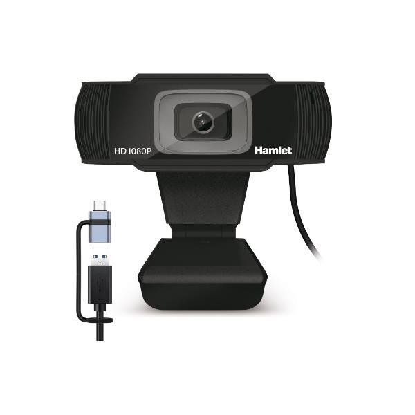 HAMLET WEBCAM CON MIC. + USB-C ADAPTER