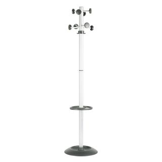 Appendiabiti Totem - con portaombrelli - 8 posti - 175 x 39 cm - grigio/nero - …