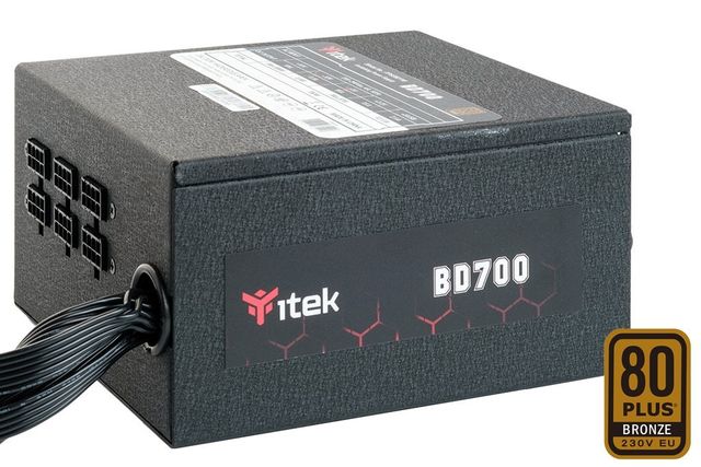 ITEK ALIMENTATORE BD700 - 700W, 80PLUS BRONZE, PFC ATTIVO, VENTOLA HDB 12CM, DC…