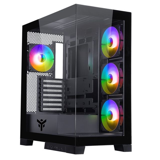 ITEK CASE SHOWBUI 45B - GAMING TOWER, ATX, 4X12CM ARGB FAN, 2XUSB3, TYPE-C, SID…