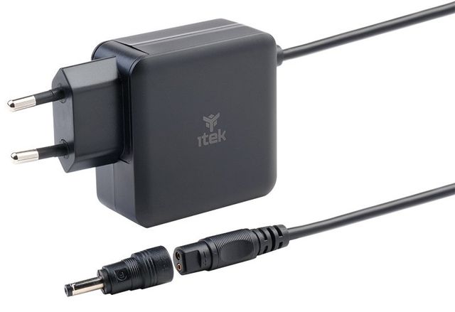 ITEK ITNBAW65 ALIMENTATORE UNIVERSALE PER NOTEBOOK GaN 65 W SUPER SLIM 8 CONNET…