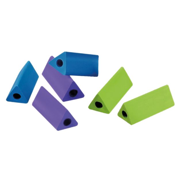 Impugnatura per matite - triangolare - gomma - colori assoertiti - Ikona+ - con…