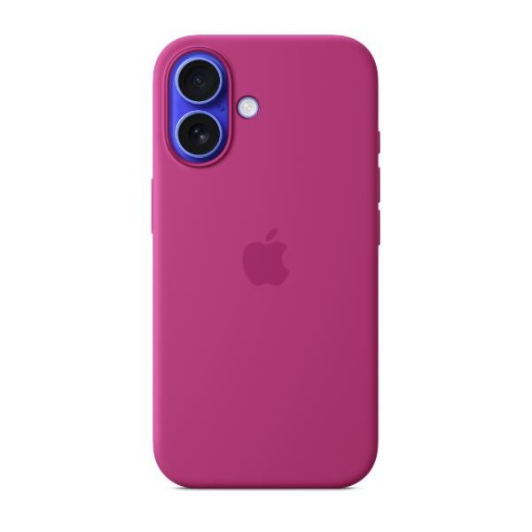 Apple - Cover per cellulare - compatibile MagSafe - silicone - fucsia - per iPh…
