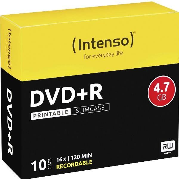 Intenso - 10 x DVD+R - 4.7 GB 16x - superfice stampabile con ink jet - Astuccio…