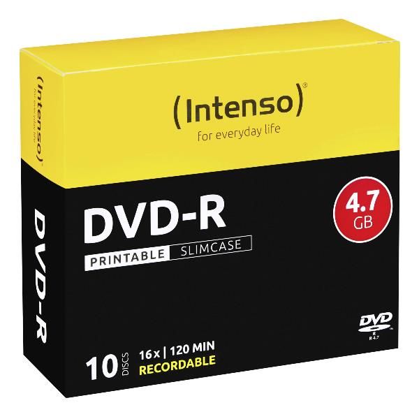 Intenso - 10 x DVD-R (G) - 4.7 GB (240 min) 16x - superfice stampabile con ink …