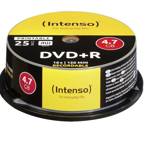 Intenso - 25 x DVD+R - 4.7 GB 16x - superfice stampabile con ink jet - campana