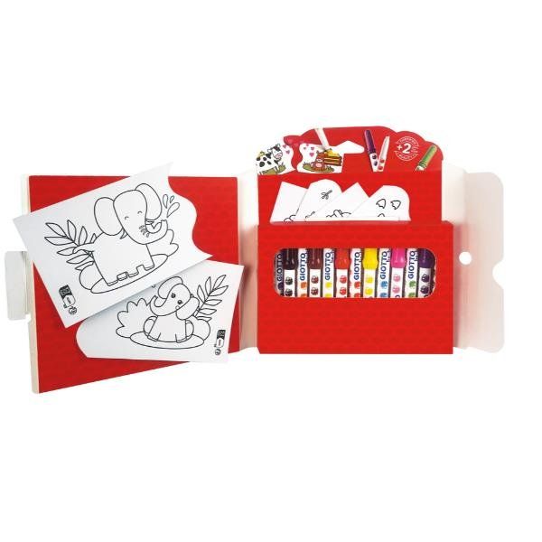 KIT CREATIVO GIOTTO BEBE' MY FIRST COLOURING PLAY SET CON 14 PENNARELLI E 10 SC…