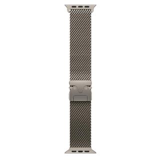 Apple Loop in maglia milanese in titanio naturale (49 mm) - Large