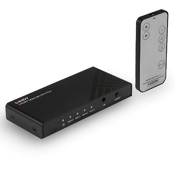 LINDY SWITCH HDMI 2.0 18G 3 PORTE