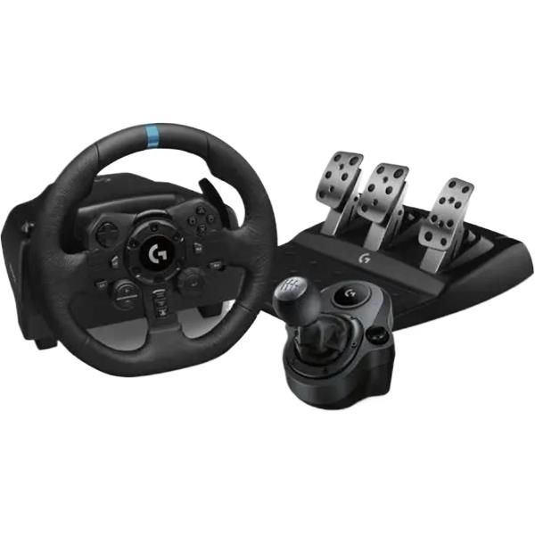 LOGITECH TRUEFORCE G923 SE RACING WHELL VOLANTE DA CORSA IN PELLE PEDALIERA LEV…