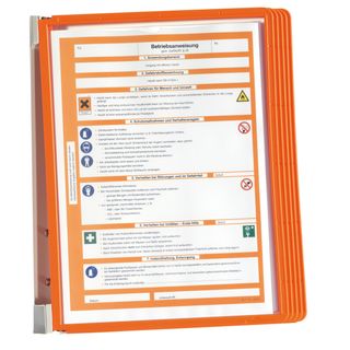 Leggio da parete Vario Wall 5 - 5 pannelli Sherpa inclusi - arancione - Durable