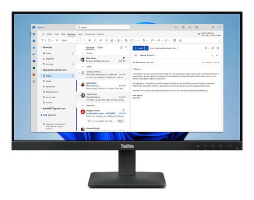 Lenovo ThinkVision S24-4e, 60,5 cm (23.8?), 1920 x 1080 Pixel, Full HD, LED, 6 …