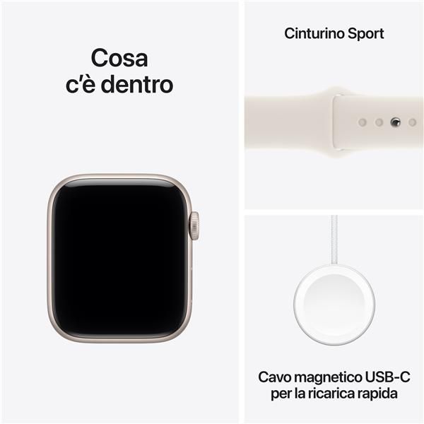 Apple Watch SE (3nd generation) SE 3 GPS 44mm Cassa Alluminio Galassia con Spor…