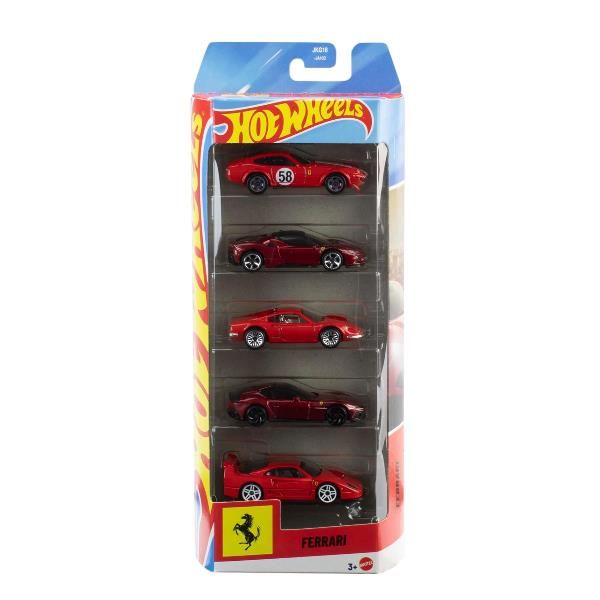 MATTEL HW CONF. 5 VEICOLI FERRARI