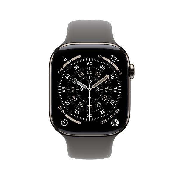 Apple Watch Series 11 GPS + Cellular 42mm Cassa Titanio con Band Grigio Pietra …