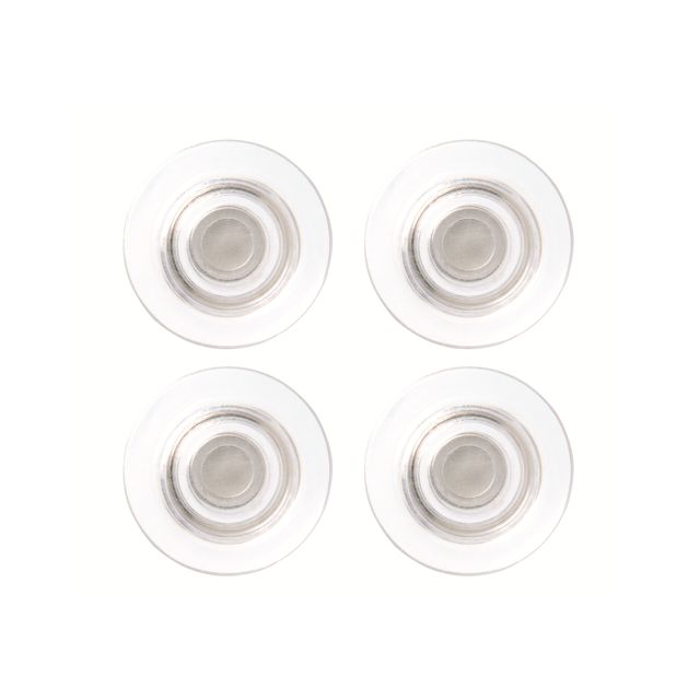 Magneti extraforti - diametro 3,2 cm - trasparente - Nobo - blister 4 pezzi