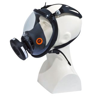 Maschera completa M9300 Strap Galaxy - policarbonato/silicone - nero/arancio - …