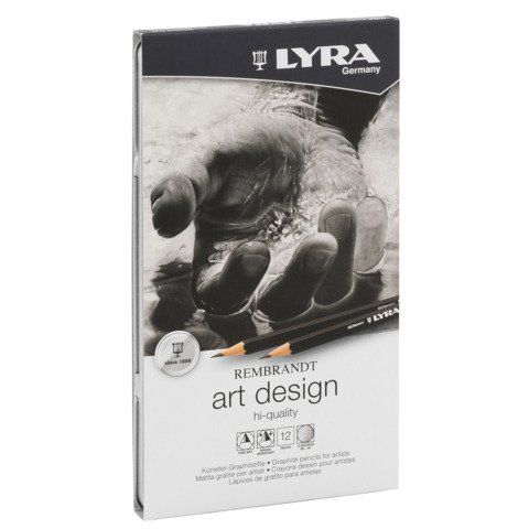 Matite Rembrandt Art Design - Lyra - astuccio metallo 12 matite assortite