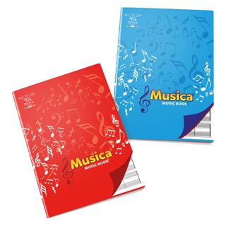 Maxiquaderno Musica - 21x29,7cm - 12 pentagrammi - 32 fogli - 100gr - Pigna