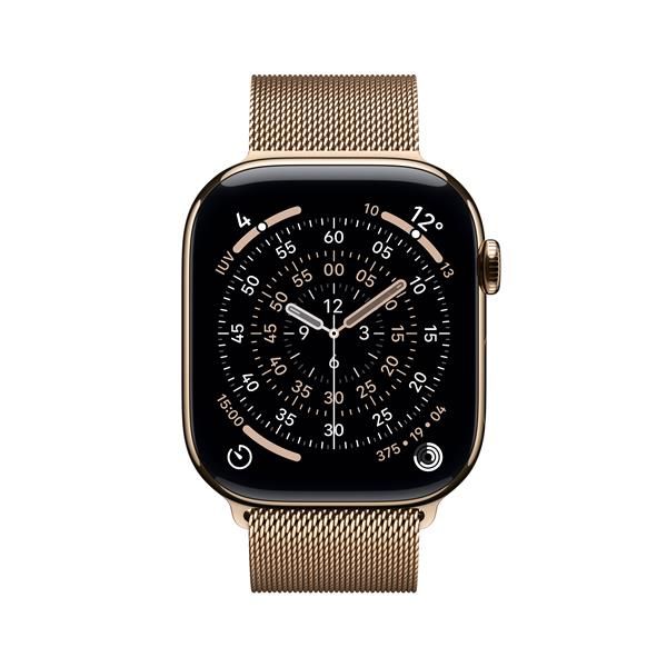 Apple Watch Series 11 GPS + Cellular 46mm Cassa Titanio Oro con Loop in maglia …