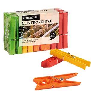Mollette biancheria Controvento Colours - colori assortiti - Perfetto - conf. 2…