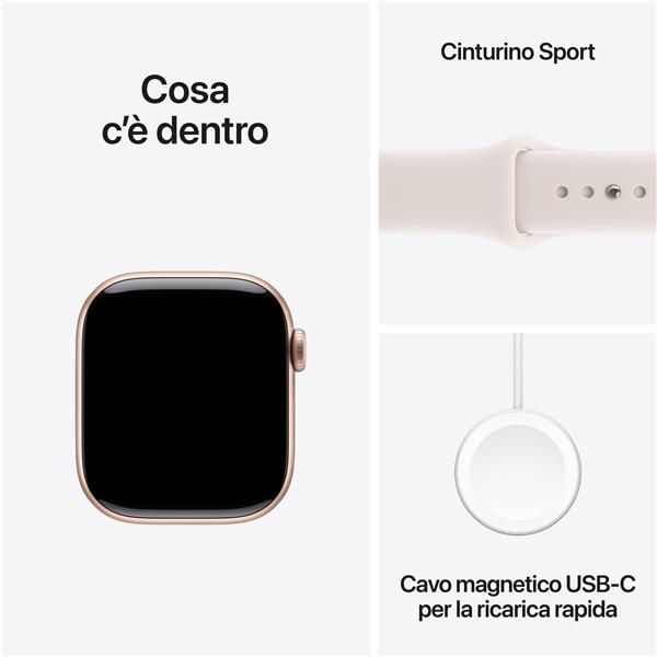 Apple Watch Series 11 GPS 42mm Cassa Alluminio Oro Rosa con Band Rosa Fard - S/…