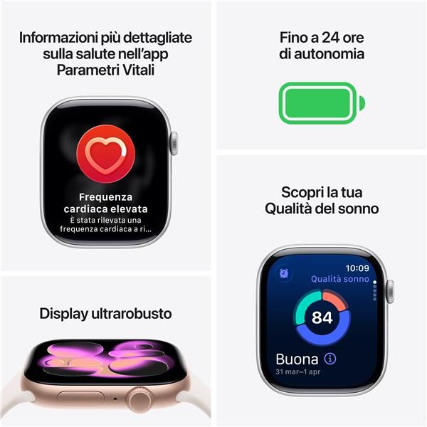 Apple Watch Series 11 GPS 46mm Cassa Alluminio Jet Black con Sport Band Nero - …