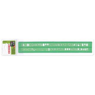 Normografo lettere e cifre Uni - 10mm - verde - Arda