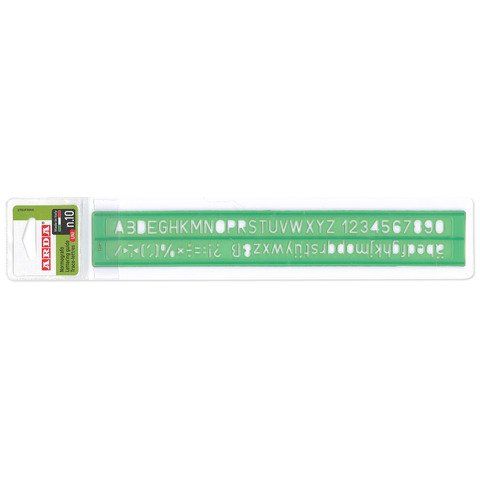 Normografo lettere e cifre Uni - 10mm - verde - Arda
