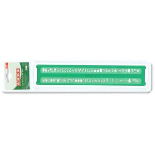 Normografo lettere e cifre Uni - 7mm - verde - Arda