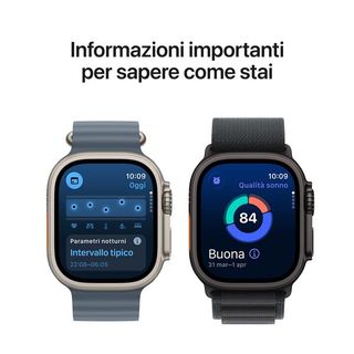 Apple Watch Ultra 3 GPS + Cellular 49mm Cassa Titanio con Alpine Loop Blu Chiar…
