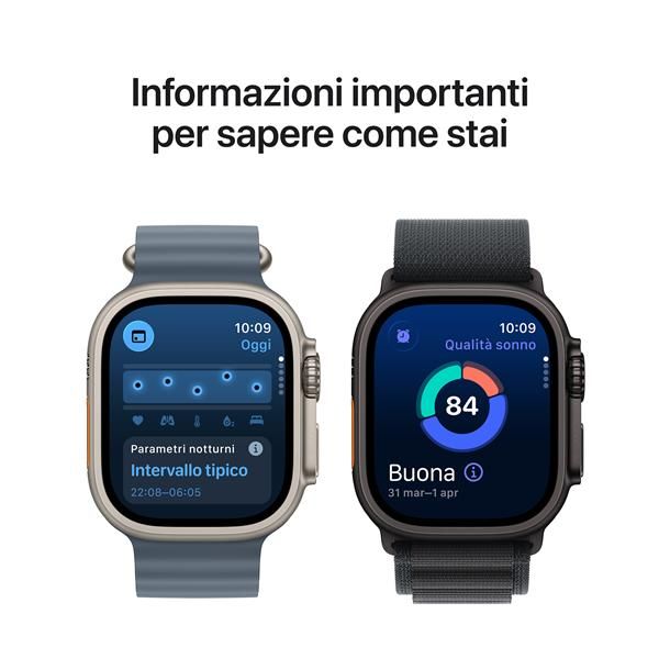 Apple Watch Ultra 3 GPS + Cellular 49mm Cassa Titanio with Anchor Blue Ocean Ba…