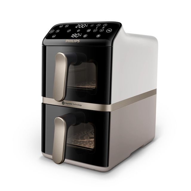 PHILIPS NA462/70 FRIGGITRICE AD ARIA 10 LT DOPPIO CESTELLO VERTICALE 13 METODI …
