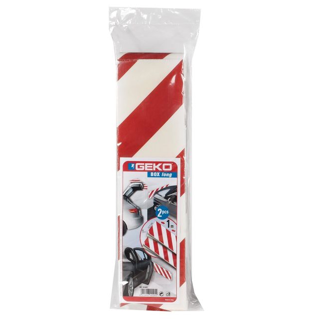 Pannello antiurto adesivo BOX - 13,7 x 100 cm - EPE/LDPE - bianco/rosso - Geko …