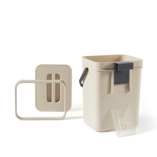Pattumiera Gino - per rifiuti organici - 5 L - azzurro - Perfetto