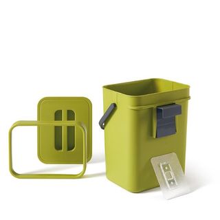 Pattumiera Gino - per rifiuti organici - 5 L - verde - Perfetto