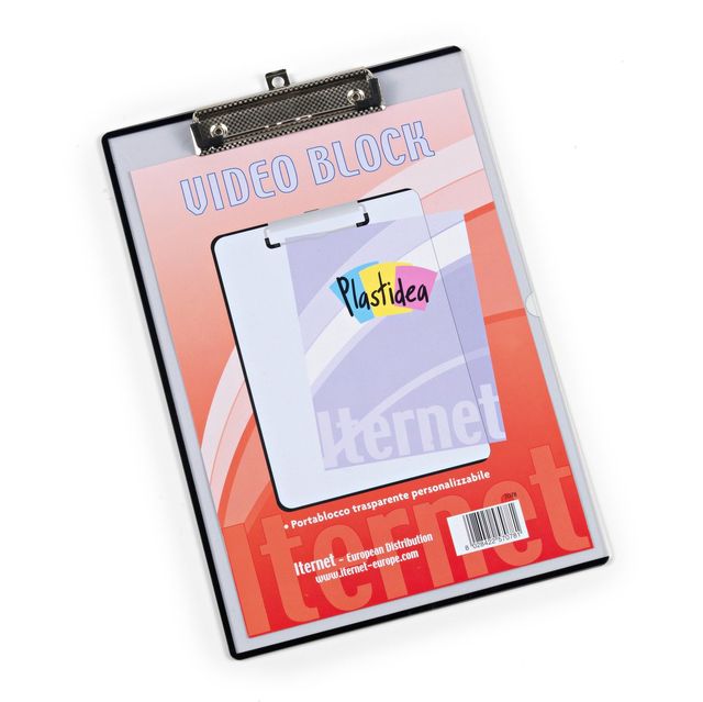 Portablocco in PPL con molla in metallo personalizzabile - A4 - trasparente - I…
