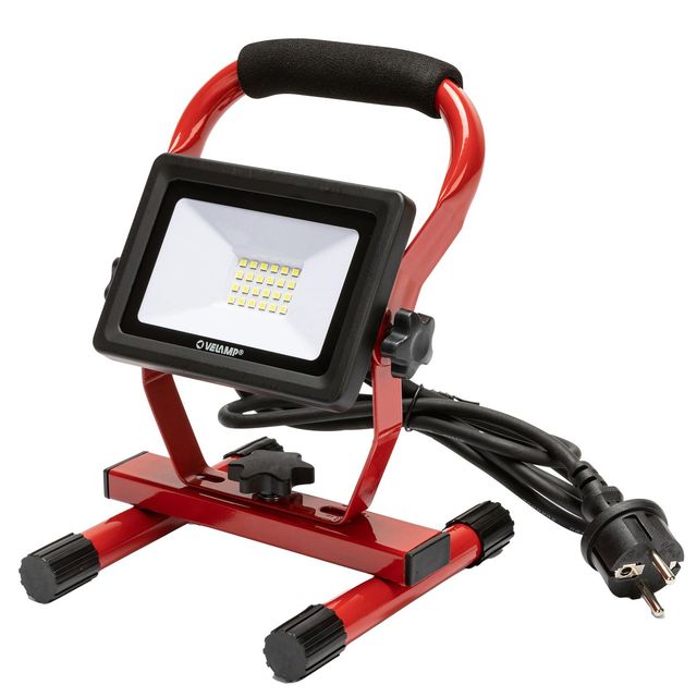 Proiettore da cantiere Light Pad - con staffa e cavo 1,5 m - 20 W - rosso - Vel…