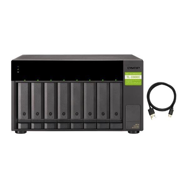 QNAP TL-D800C - Array unità disco rigido - 8 alloggiamenti (SATA-600) - USB 3.2…